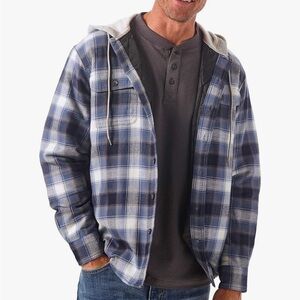 Wrangler Blue Plaid Quilted Jacket